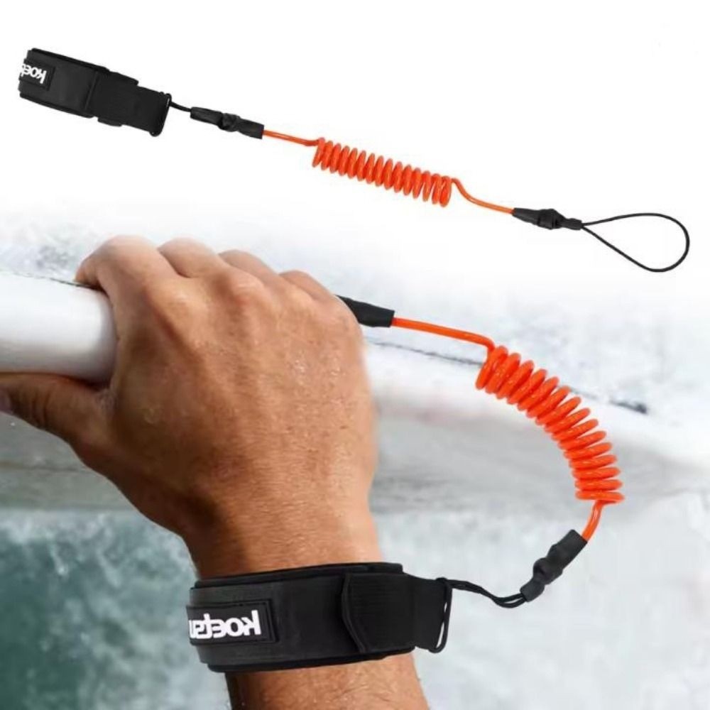Stand Up Paddle Leash - Nieuwe elastische, rekbare, opgerolde bodyboard leash