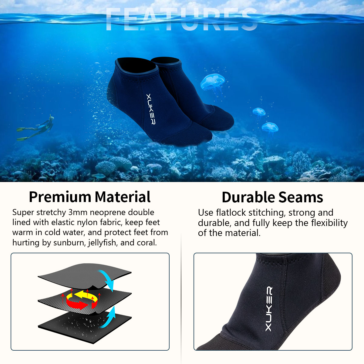 3 mm neopreen sokken strandvol - Snorkel Dry Top recensie en prijs
