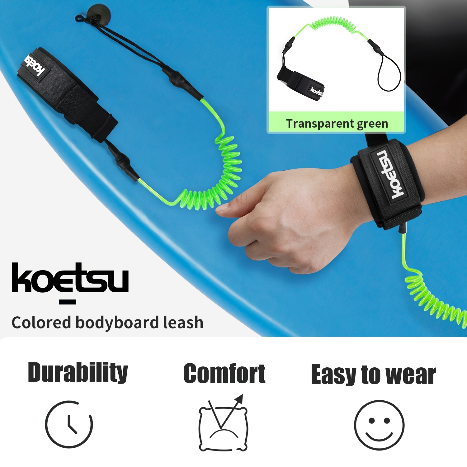 KOETSU Bodyboard Leash, 5 mm T - Stand Up Paddle Leash recensie en prijs
